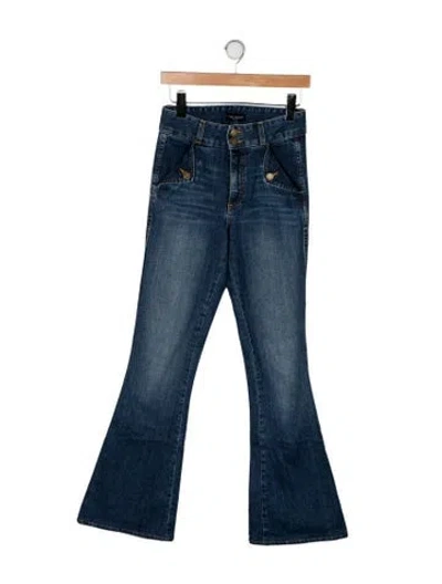 Pre-owned Ramy Brook Mid-rise Flared Jeans In Blue