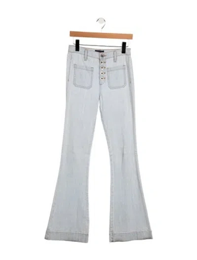 Pre-owned Ramy Brook Mid-rise Flared Jeans In Blue