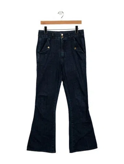 Pre-owned Ramy Brook Mid-rise Flared Jeans In Blue