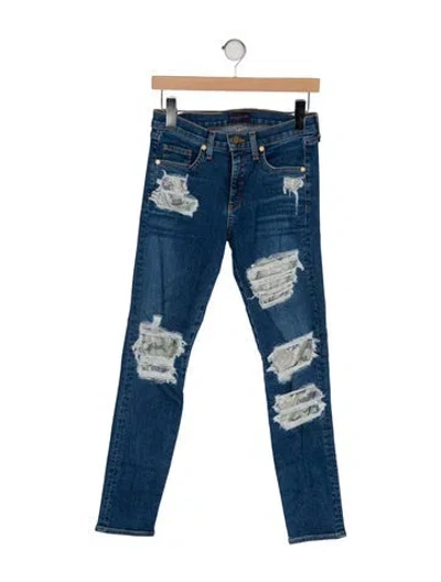 Pre-owned Ramy Brook Mid-rise Skinny Leg Jeans In Blue