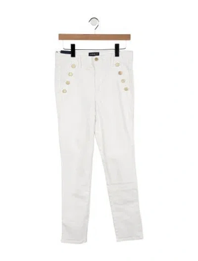 Pre-owned Ramy Brook Mid-rise Skinny Leg Jeans In White