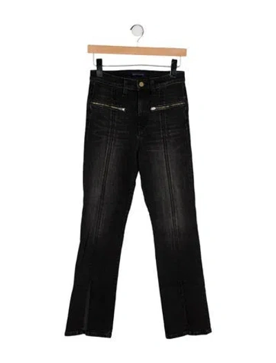 Pre-owned Ramy Brook Mid-rise Straight Leg Jeans In Black
