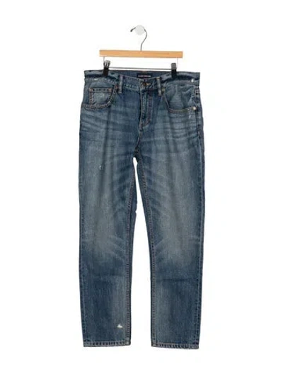 Pre-owned Ramy Brook Mid-rise Straight Leg Jeans In Blue