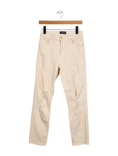 Pre-owned Ramy Brook Mid-rise Straight Leg Jeans In Neutral