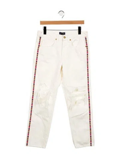 Pre-owned Ramy Brook Mid-rise Straight Leg Jeans In Neutral