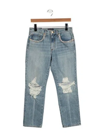 Pre-owned Ramy Brook Mid-rise Straight Leg Jeans W/ Tags In Blue