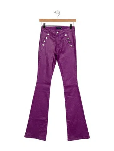 Pre-owned Ramy Brook Mid-rise Straight Leg Jeans W/ Tags In Purple