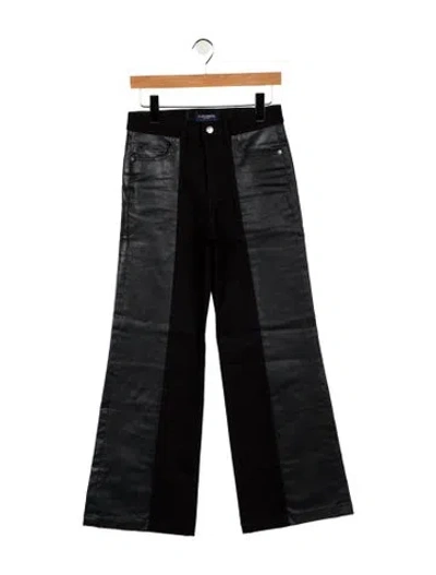 Pre-owned Ramy Brook Mid-rise Wide Leg Jeans In Black/grey