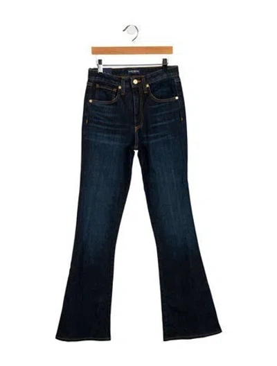 Pre-owned Ramy Brook Mid-rise Wide Leg Jeans In Blue