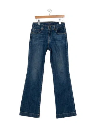 Pre-owned Ramy Brook Mid-rise Wide Leg Jeans In Blue