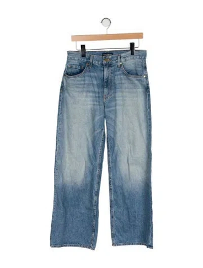 Pre-owned Ramy Brook Mid-rise Wide Leg Jeans In Blue