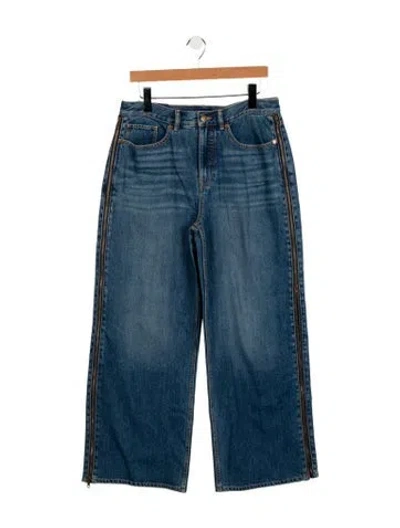 Pre-owned Ramy Brook Mid-rise Wide Leg Jeans In Blue