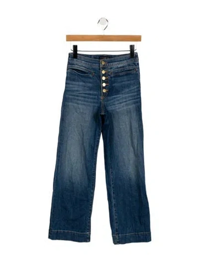 Pre-owned Ramy Brook Mid-rise Wide Leg Jeans In Blue