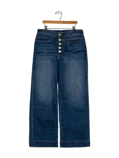 Pre-owned Ramy Brook Mid-rise Wide Leg Jeans In Blue