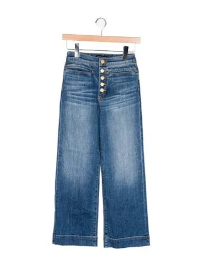 Pre-owned Ramy Brook Mid-rise Wide Leg Jeans In Blue