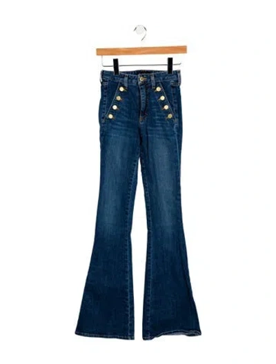 Pre-owned Ramy Brook Mid-rise Wide Leg Jeans In Blue