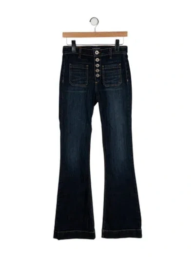 Pre-owned Ramy Brook Mid-rise Wide Leg Jeans In Blue