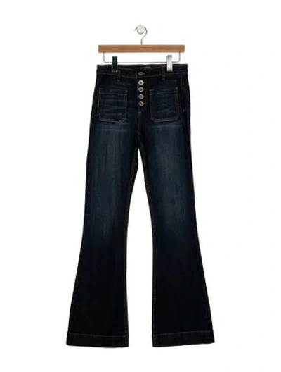 Pre-owned Ramy Brook Mid-rise Wide Leg Jeans In Blue