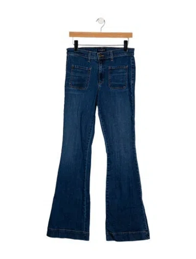 Pre-owned Ramy Brook Mid-rise Wide Leg Jeans In Blue