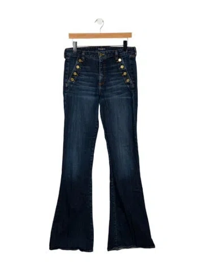Pre-owned Ramy Brook Mid-rise Wide Leg Jeans In Blue