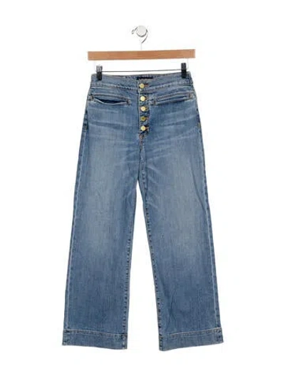 Pre-owned Ramy Brook Mid-rise Wide Leg Jeans In Blue