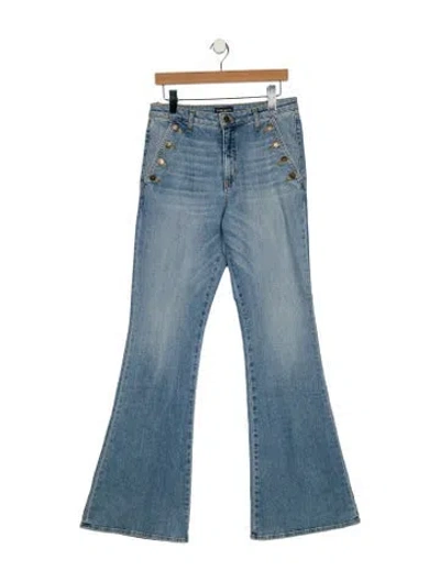 Pre-owned Ramy Brook Mid-rise Wide Leg Jeans W/ Tags In Blue