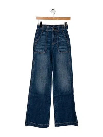 Pre-owned Ramy Brook Mid-rise Wide Leg Jeans W/ Tags In Blue