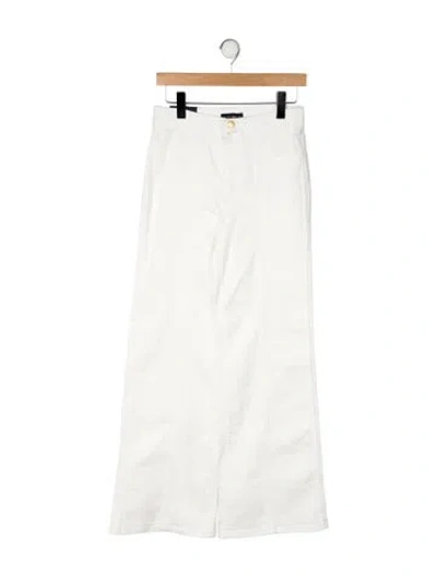 Pre-owned Ramy Brook Mid-rise Wide Leg Jeans In White