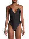 RAMY BROOK MIKAYLA SCALLOPED ONE PIECE SWIMSUIT IN BLACK