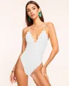 Ramy Brook Mikayla Scalloped One Piece Swimsuit In White