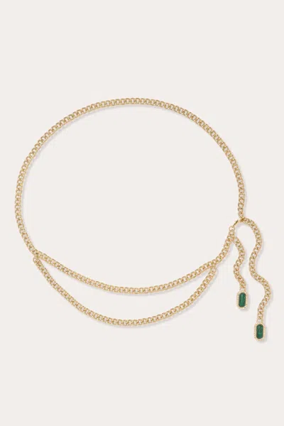 Ramy Brook Mila Gemstone Chain Belt In Gold