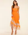 Ramy Brook Milani Embellished Strapless Maxi Dress In Mango