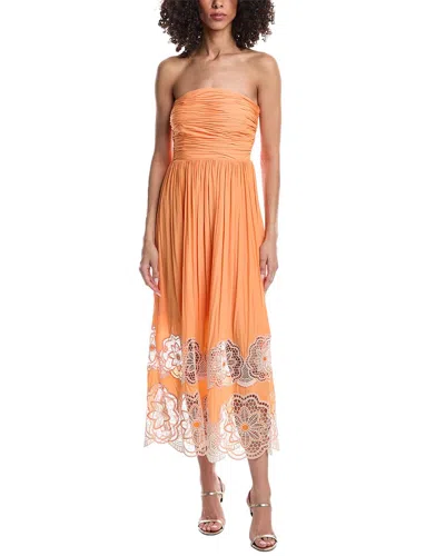 Ramy Brook Milani Midi Dress In Orange