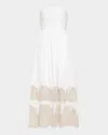 Ramy Brook Milani Embellished Strapless Maxi Dress In White