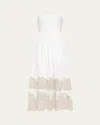 Ramy Brook Milani Embellished Strapless Maxi Dress In White