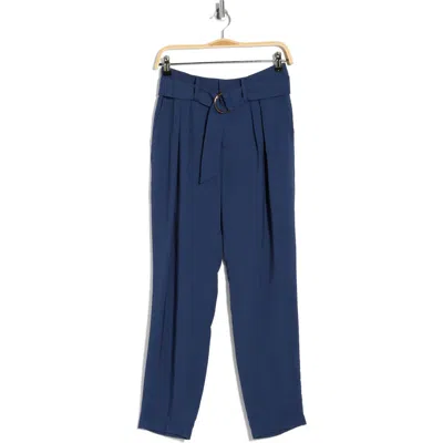 Ramy Brook Miley Belted Pleated Pants In Blue