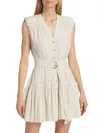 Ramy Brook Miley Belted Tank Dress In Jute In Neutral