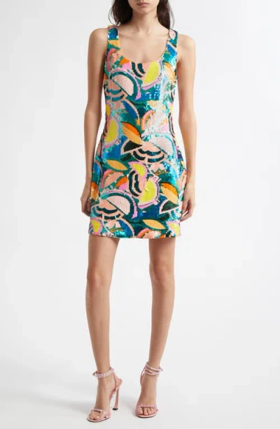 Ramy Brook Miller Sequined Mini Dress In Royale Blue Sequin