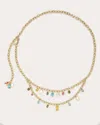 Ramy Brook Millie Multicolor Stone Layered Chain Belt In Multicolor