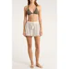 Ramy Brook Mina Zigzag Cover-up Shorts In Brown