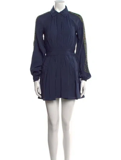 Pre-owned Ramy Brook Mini Dress In Blue