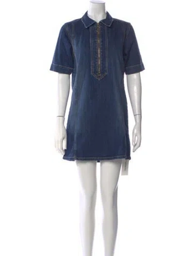 Pre-owned Ramy Brook Mini Dress In Blue