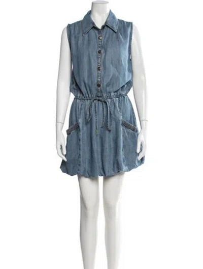 Pre-owned Ramy Brook Mini Dress In Blue