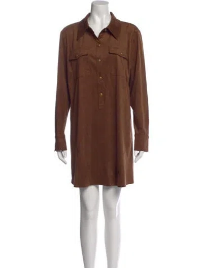 Pre-owned Ramy Brook Mini Dress In Brown