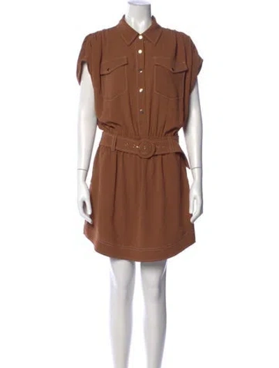 Pre-owned Ramy Brook Mini Dress In Brown