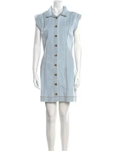 Pre-owned Ramy Brook Mini Dress W/ Tags In Blue