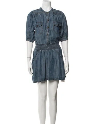 Pre-owned Ramy Brook Mini Dress W/ Tags In Blue