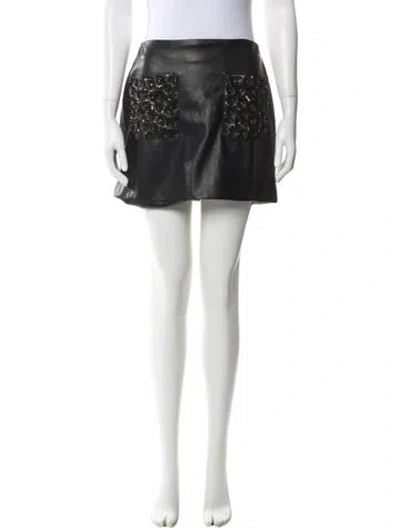 Pre-owned Ramy Brook Mini Skirt In Black