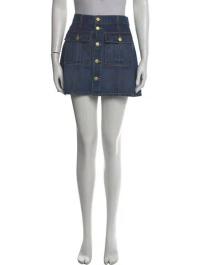 Pre-owned Ramy Brook Mini Skirt In Blue