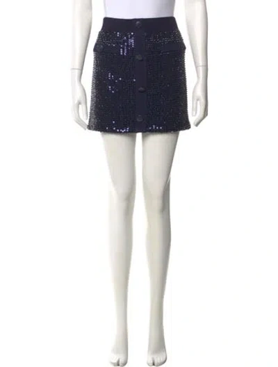 Pre-owned Ramy Brook Mini Skirt In Blue